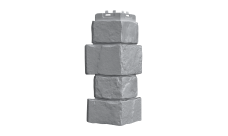 Угол для фасадных панелей Крупный камень, Classic серый