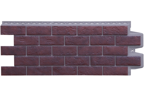 Фасадная панель Grand Line Состаренный кирпич, Design Plus кофе темно-бежевый шов