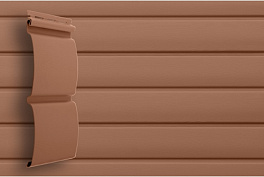 Виниловый сайдинг Grand Line Блок-хаус, Classic Color Plus темно-бежевый