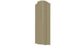 Металлический штакетник Евротрапеция Полиэстер 0,45 мм, RAL 1014