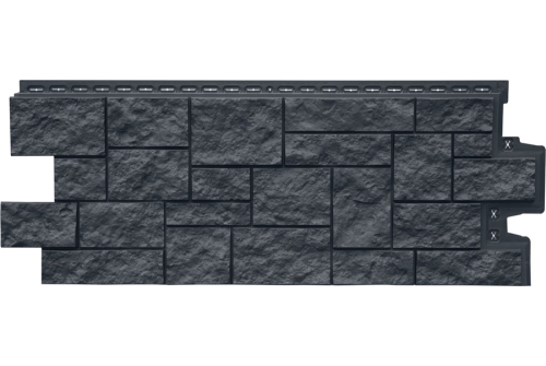 Фасадная панель Grand Line Дикий камень, Classic серый