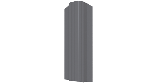 Металлический штакетник Евротрапеция Полиэстер 0,45 мм, RAL 7004