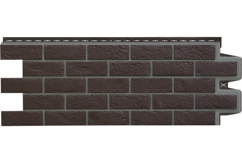 Фасадная панель Grand Line Состаренный кирпич, Design (шов 7006) шоколадный