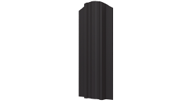 Металлический штакетник Евротрапеция MATT 0,45 мм, RAL 8019