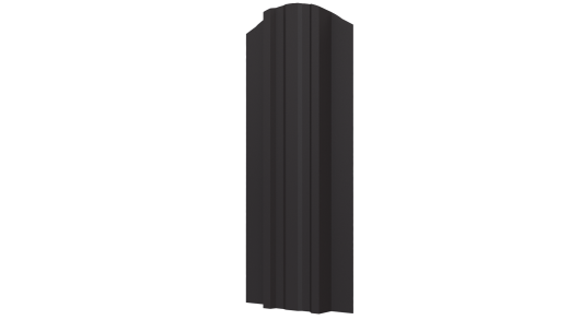 Металлический штакетник Евротрапеция MATT 0,45 мм, RAL 8019