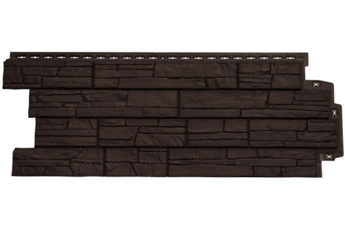 Фасадная панель Grand Line Сланец, Classic шоколадный