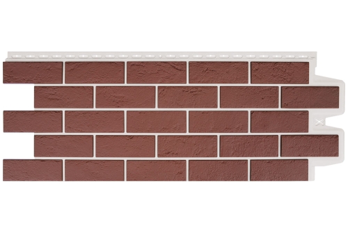 Фасадная панель Grand Line Состаренный кирпич, Design Plus корица белый шов