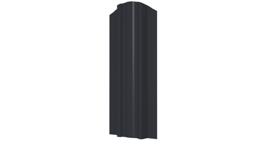 Металлический штакетник Евротрапеция Полиэстер 0,45 мм, RAL 7024