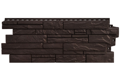 Фасадная панель Grand Line Скала, Classic шоколадный
