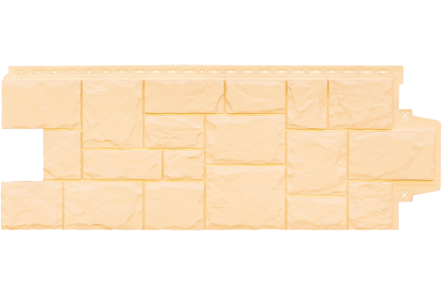 Фасадная панель Grand Line Крупный камень, Classic бежевый