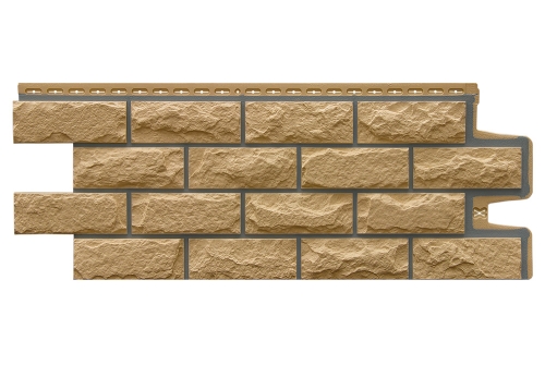 Фасадная панель Grand Line Колотый камень, Design (шов 7006) песочный