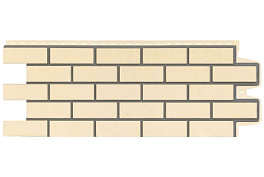 Фасадная панель Grand Line Состаренный кирпич, Design (шов 7006) бежевый