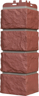 Угол для фасадных панелей Колотый камень, Design Plus корица бежевый шов