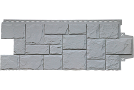 Фасадная панель Grand Line Крупный камень, Classic серый