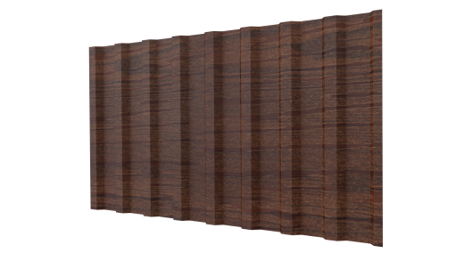 Профнастил НС18 1150/1100x0,45 мм, Printech Темное дерево