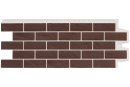Фасадная панель Grand Line Состаренный кирпич, Design Plus каштан белый шов
