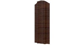 Металлический штакетник Евротрапеция Printech 0,45 мм, Темное дерево