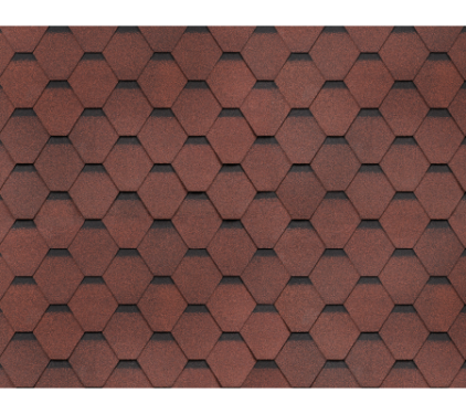 Однослойная черепица Технониколь SHINGLAS, коллекция Ультра, Рубин
