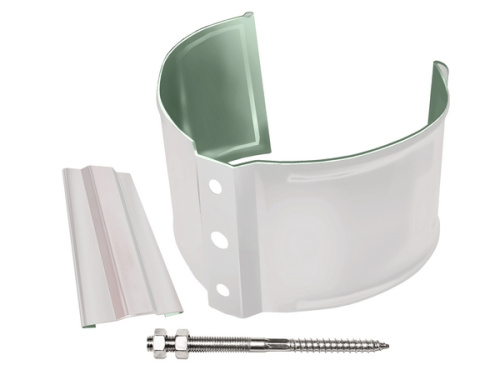 Кронштейн трубы на кирпич, RAL 9003