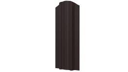 Металлический штакетник Евротрапеция MATT 0,45 мм, RAL 8017