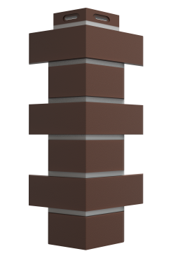 Угол наружный для фасадных панелей Флемиш, коричневый