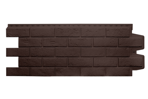 Фасадная панель Grand Line Состаренный кирпич, Classic шоколадный