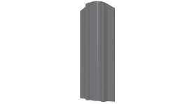 Металлический штакетник Евротрапеция Полиэстер 0,45 мм, RAL 9006