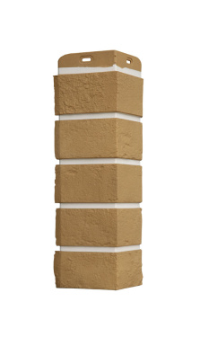 Угол для фасадных панелей Состаренный кирпич, Design Plus солома белый шов