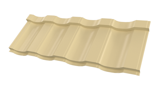 Металлочерепица Панорама 1200/1150x0,45 мм, Полиэстер 1015