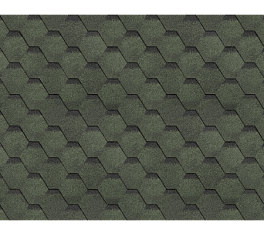 Однослойная черепица Технониколь SHINGLAS, коллекция Соната, Зеленый