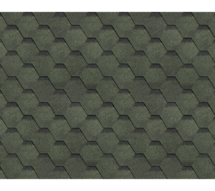 Однослойная черепица Технониколь SHINGLAS, коллекция Соната, Зеленый