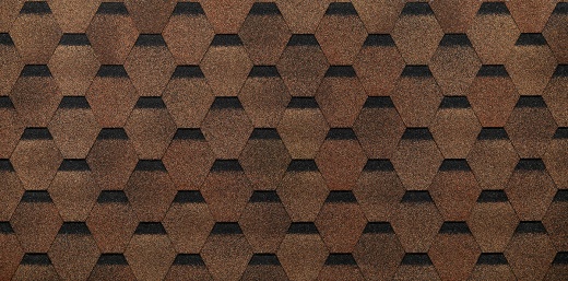 Гибкая черепица Döcke Eurasia Шестигранник, Светло-Коричневый