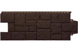 Фасадная панель Grand Line Крупный камень, Classic шоколадный