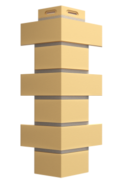 Угол наружный для фасадных панелей Флемиш, жёлтый жженый