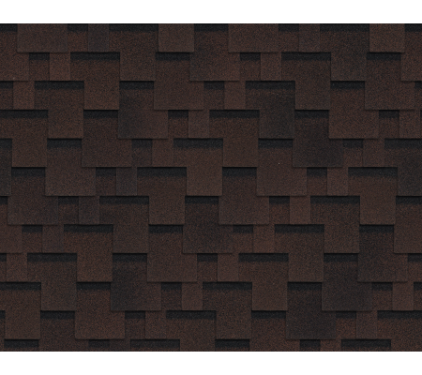 Однослойная черепица Технониколь SHINGLAS, коллекция Оптима, Коричневый